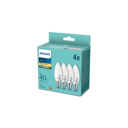 SET 4x bec LED Philips B35 E14/5W/230V 2700K