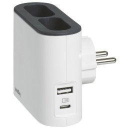 Adaptor 2 prize + USB A+C Legrand 049401