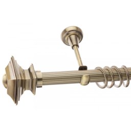 Galerie simpla striat VERDI 19 mm - aur antic