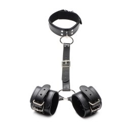 Strict Collar with Cuffs Restraint Set Black