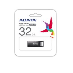 Stick USB 3.2 UR340 32GB metalic Negru, A-DATA AROY-UR340-32GBK