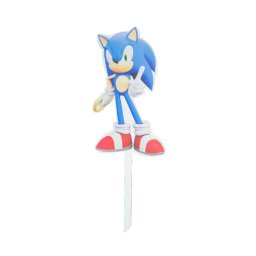 Topper de tort lemn Sonic 10 x 7 cm
