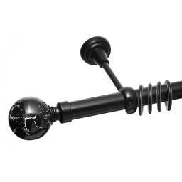 Galerie metalica simpla Ball 25 mm negru