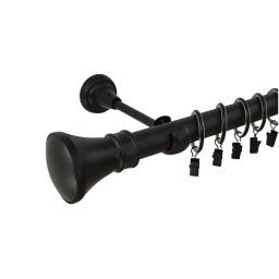 Galerie metalica simpla Luxor 25 mm negru