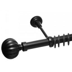Galerie metalica simpla Lotus 25 mm negru