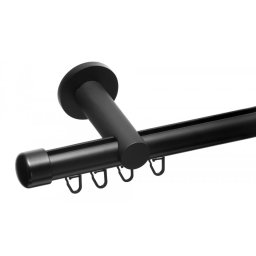 Galerie metalica simpla teava profil Capacel 25 mm negru
