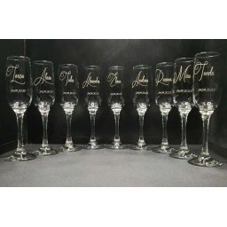 Set 9 pahare petrecerea burlacitelor, personalizate prin gravura, din Sticla - KLTM210017