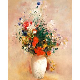 Set pictura pe numere, cu sasiu, Vaza cu flori - Odilon Redon, 40x50 cm