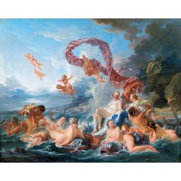 Set pictura pe numere, cu sasiu, Triumful lui Venus- Francois Boucher, 40x50 cm