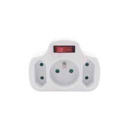 Solight P103 - Priză 1Z 10A + 2Z 2,5A cu întrerupător