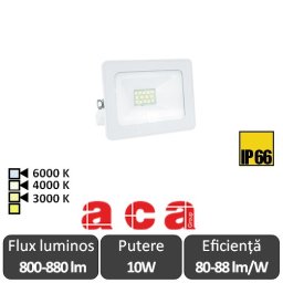 Aca Lighting - Proiector LED de Exterior 10W IP66 3000/4000 sau 6000K Alb sau Negru
