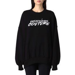 VERSACE JEANS COUTURE Hanorac 73Hait15Cf01T 73Dp305 O Logo Brush Embro Cotton Fleece 73HAIT15CF01T 899 black