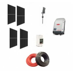 Sistem fotovoltaic Poweracu On-Grid Monofazat 3kwp si sistem prindere pentru acoperis tabla - cu invertor Fronius 3kw