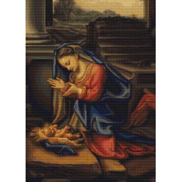 Set goblen de cusut, cu diagrama, Ruga Mariei, 25x30cm