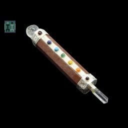 Bagheta Jasp Oceanic - 7 Chakre - Varf Cuart - Sfera Cuart - 14 x 2 cm