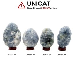 Geoda Naturala Celestit Ou - 8-10 x 5-7 x 5-7 cm - 1 Buc