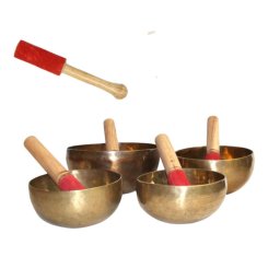 Bol Muzical Tibetan Manuale din 7 Metale cu Bat - 30-31 x 30-31 x 13 cm -1 Buc