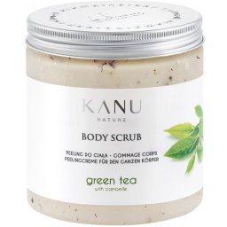 Exfoliant corporal cu ceai verde și mușețel