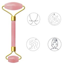 Accesoriu pentru masaj facial si terapeutic Piatra de JAD (diverse culori) cu 2 capete
