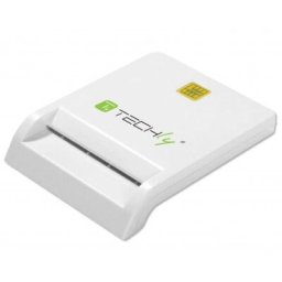 Card reader Techly Compact /Writer USB2.0 White I-CARD CAM-USB2TY smart card reader Indoor