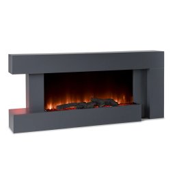 Semineu Electric Luxe Fire Elegance 3D cu Sunet busteni, Smart WIFI, 132 cm, 7 teme de culoare, Functie incalzire, Telecomanda, Timer, 1000W/ 2000W, G