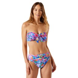 Tommy Bahama Watercolor Floral Tie Bandeau White