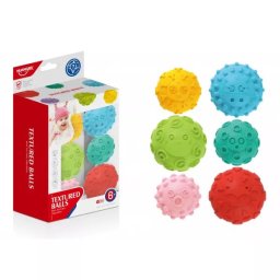 Mingi texturate pentru dezvoltarea tactilă - 6 buc.