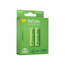 Baterii reincarcabile GP ReCyko AA 2450mAh (R6), ambalaj reciclabil 2pcs