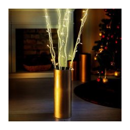 Decorațiune LED de Crăciun 40xLED/3xAA albă