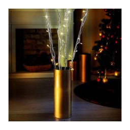 Decorațiune LED de Crăciun 40xLED/3xAA argintie