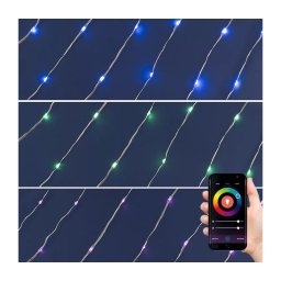 Ghirlandă LED RGB reglabilă 200 LED/29 funcții, 20,4 m