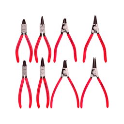 Set 8 clesti de precizie KNIPEX Precision Circlip pentru inele de siguranta interioare si exterioare, pentru alezaje si arbori, fabricat in Germania 00 20 04 V01