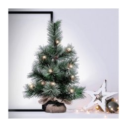 Decorațiune LED de Crăciun de exterior 15xLED/3xAA brad IP44 Solight 1V238