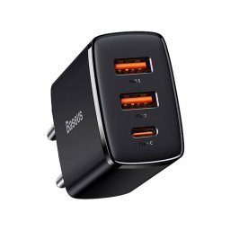 Incarcator de retea CCXJ-E01, 2x USB, 1x USB-C, 3A, Black
