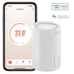 Termostat Smart NEX TECHÂ® WiFi, Kit 4 bucati si HUB inteligent, Programabil 24/7, Usor de instalat, Compatibil cu Alexa, Google Home, SmartThings, Aplicatie Tuya Smart Life, Ecran touch, Functie Fereastra Deschisa, Alb