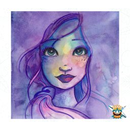 Set goblen cu diamante patrate Oraloa, fara sasiu, Violet, 40x40 cm