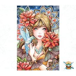 Set goblen cu diamante rotunde Oraloa, fara sasiu, Intre apus si rasarit, 66x43 cm