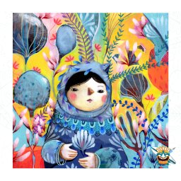 Set goblen cu diamante rotunde Oraloa, fara sasiu, BuiBui, 60x60 cm