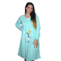 Camasa de alaptare, Love Me Baby, turquoise, maneca lunga