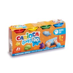 Plastilina Baby Dough Carioca 8×75 g/cutie