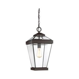 Lustră de exterior pe lanț RAVINE 1xE27/60W/230V IP23 neagră Quoizel