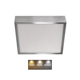 Plafonieră LED/21W/230 3000/3500/4000K 22,5x22,5 cm crom