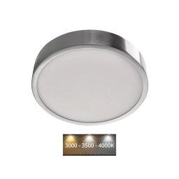 Plafonieră LED/21W/230V 3000/3500/4000K d. 22,5 cm crom