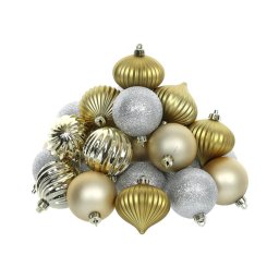 Set de ornamente de Crăciun Retlux 30 buc. auriu/argintiu
