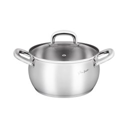 Oală cu capac 20 cm oțel inoxidabil Lamart