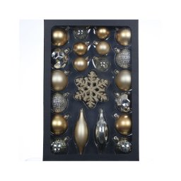 Set de ornamente de Crăciun Retlux 25 buc. auriu/argintiu
