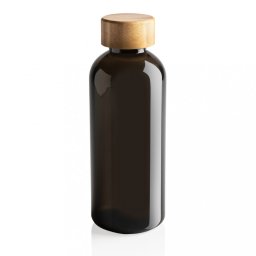 Sticla de apa sport, Everestus, 18SEP3023, 660 ml, 7.4x7.4x20.6x Ø7.4 cm, Rpet, Bambus, Negru, saculet inclus