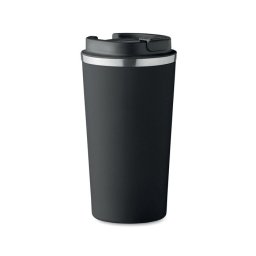 Cana de voiaj cu perete dublu, Everestus, 18SEP3151, 510 ml, Ø8.5x17 cm, Otel, Negru