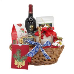 Cos cadou Craciun, cu motive traditionale, Mireasma de Vin Fiert - ILIF210075