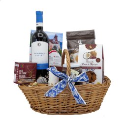 Cos cadou Craciun, cu motive traditionale, 9 produse, Magia Craciunului - ALIF210074